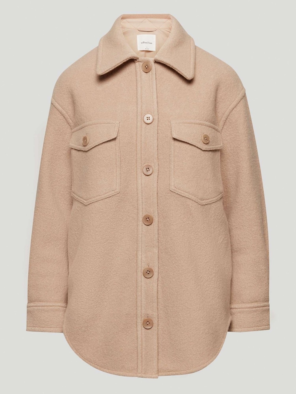 Aritzia Wilfred Free The Ganna™ Shirt Jacket 100%Merino wool Fall/WinterLayering